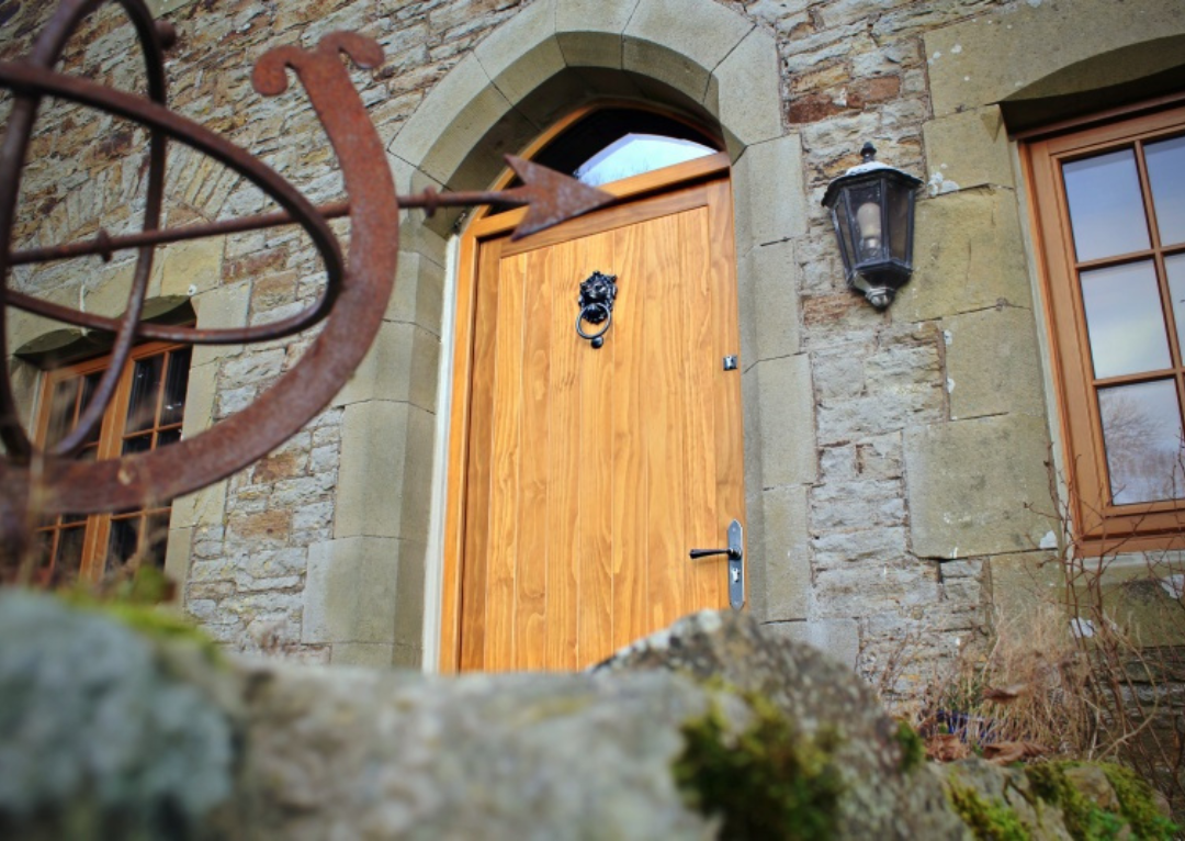 wooden exterior door